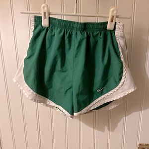 Nike Dri-Fit Lined Running Shorts Green Size Small S